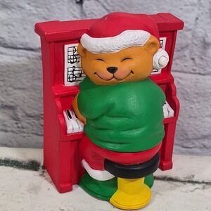Vintage Avon‎ Play It Again Mr Keys Musical Bear Piano Christmas Tested Works